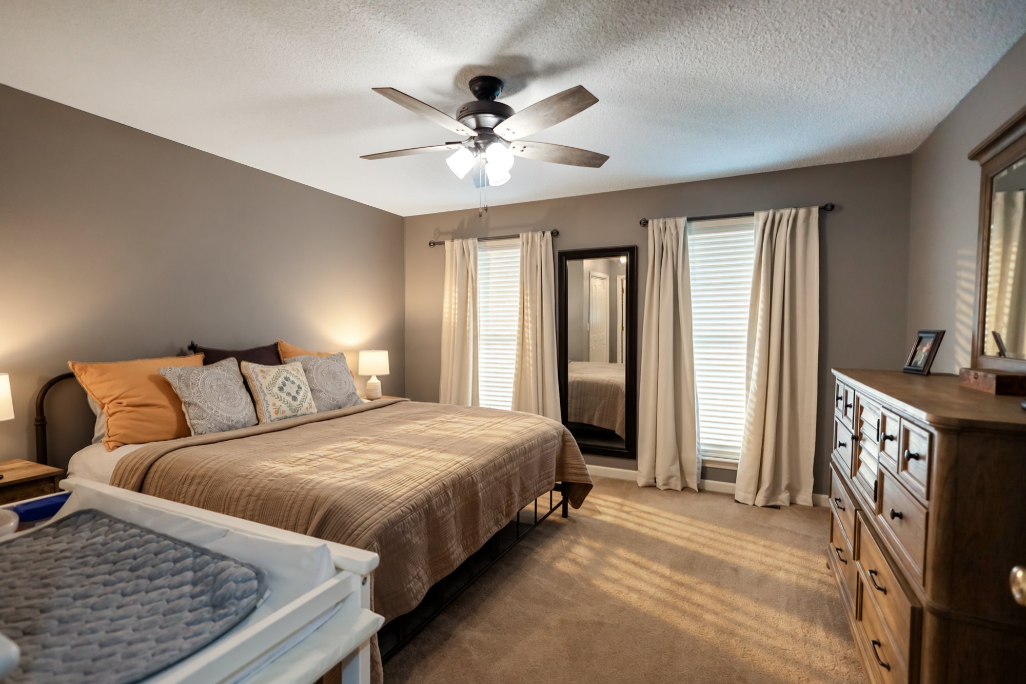 Bedroom in soft natural light
