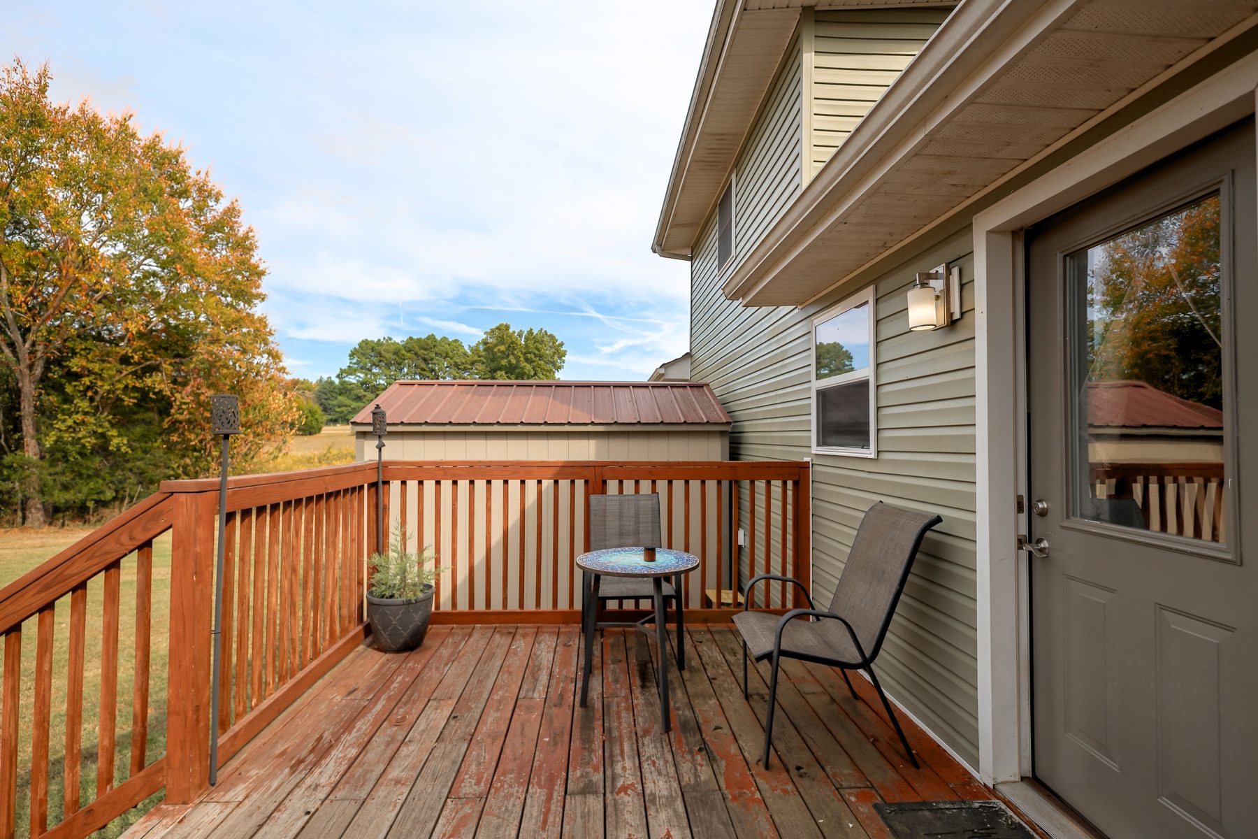 1614 Warner Bridge Road — the rear deck