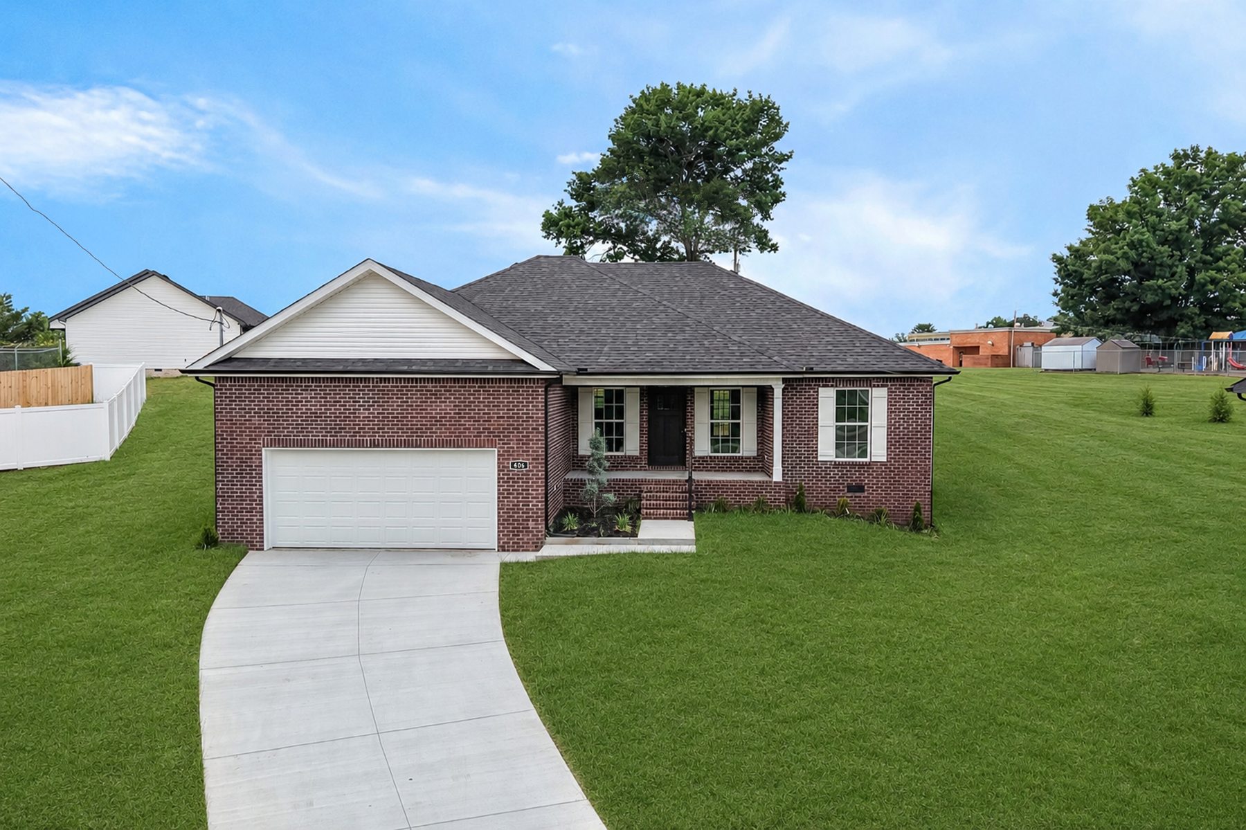 606 Shadow Drive — the front elevation