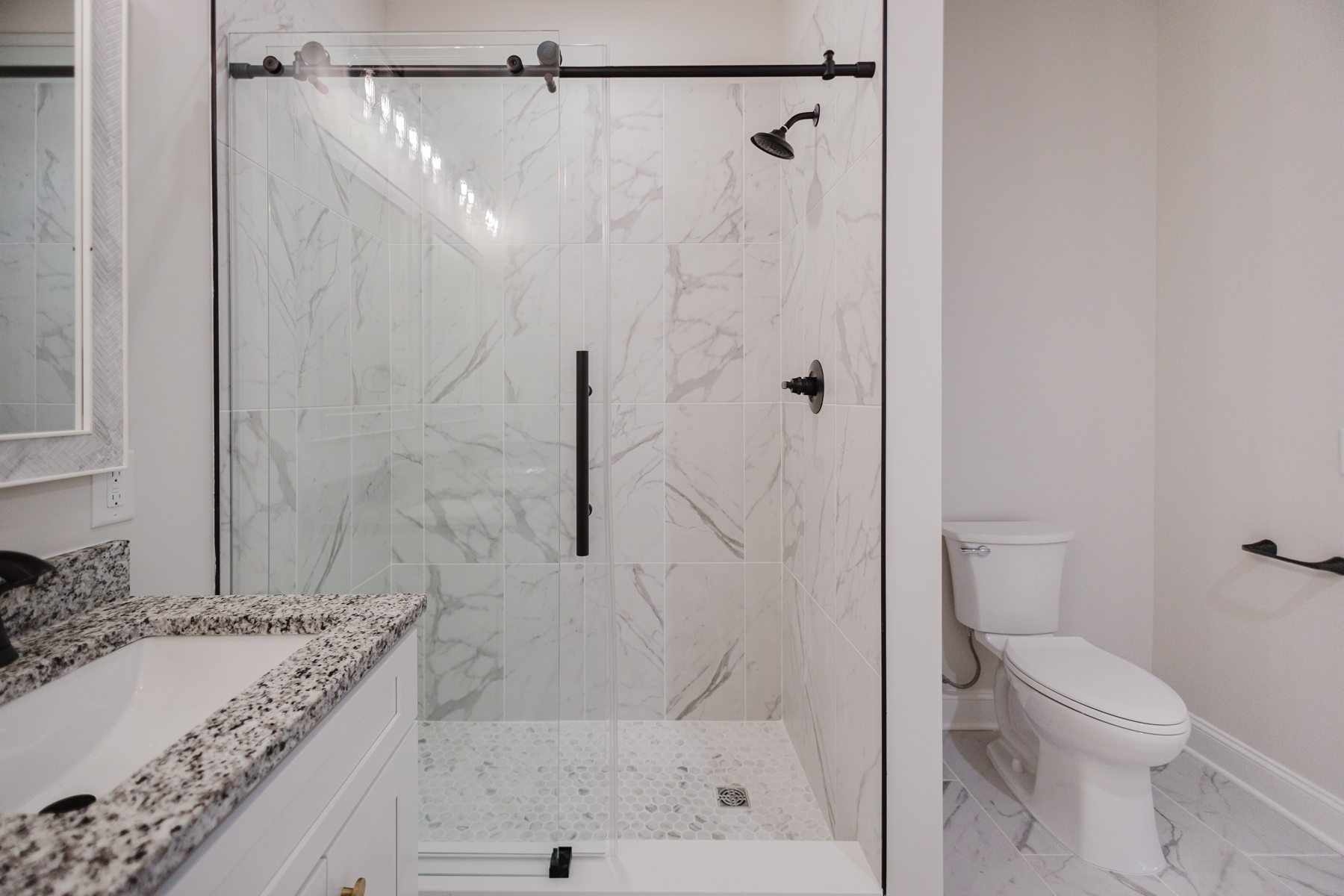 852 Lower Halls Mill Road — the shower